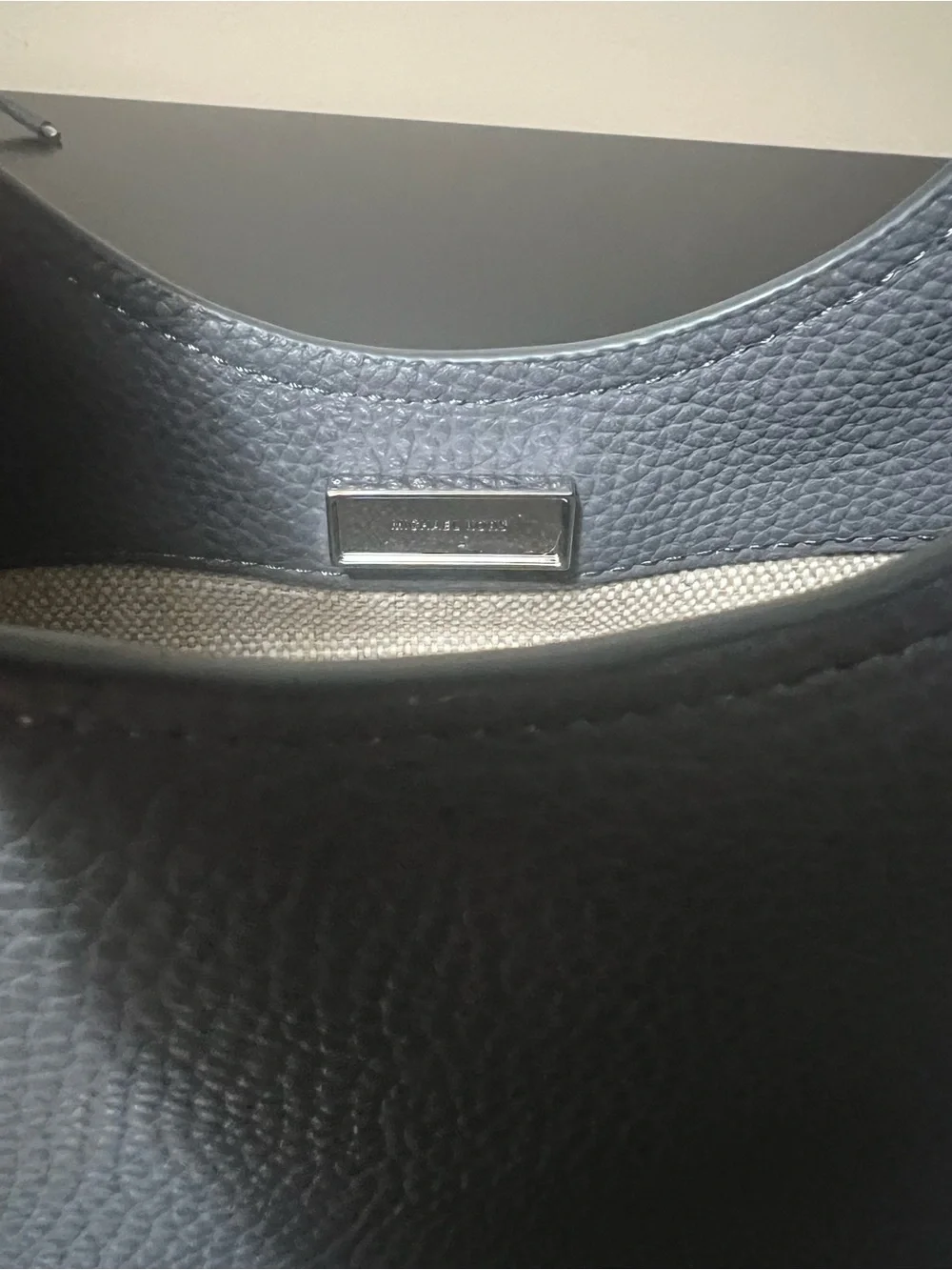Michael Kors Nolita Pebbled Leather Small Hobo in Slate Blue-Grey